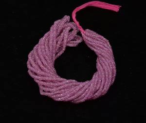 Cuentas Rondelle de zafiro Rosa Natural de 10 quilates, 2,5-3,5mm, facetadas, calidad fina, los más vendidos, mayorista directo para la fabricación de joyas - Product Image 2