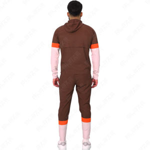 Survêtement sur mesure à bas prix Survêtement d'entraînement pour hommes Ensemble de course à manches longues avec fermeture éclair complète à capuche Jogger - Product Image 3