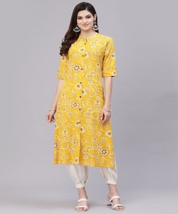 Elegant Summer <b>Dresses</b> Women Clothing Buy Bulk Wholesale Online Casual Fashion indian Wear kurti - Product Image 4