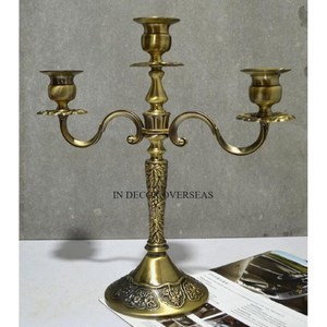 Feuilles Designer Prime Quality Aluminium Coulé Haute Qualité Plaqué Or Mariage Et Événements Table Centre De Table Candélabre Fournitures - Product Image 1