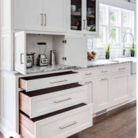 Ensemble de meubles de cuisine et de salle de bain en bois massif de style shaker moderne européen