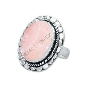 Ethnic Piece Women's Natural Pink <b>Opal</b> Oval Gemstone Bezel Setting Solid 925 Sterling <b>Silver</b> Designer <b>Rings</b> Fine Jewelry Seller - Product Image 2