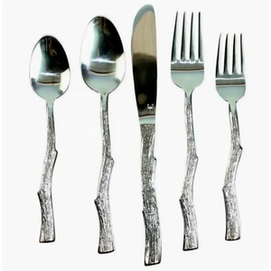 Nuevo juego de cubiertos de acero inoxidable con mango de diseño hecho a mano, juego de cubiertos de fiesta de negocios elegante al por mayor de acero inoxidable 304 - Product Image 2