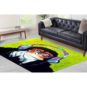 Tapis artistique Singe Réfléchissant style Graffiti Banksy - Décoration moderne pour la maison, Tapis doux non tissé - Product Image 2