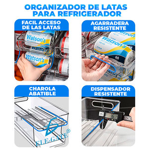 Organizzatore per Frigorifero a 2 Livelli, Soluzione Premium per la Conservazione di Lattine nel Frigorifero - Product Image 3