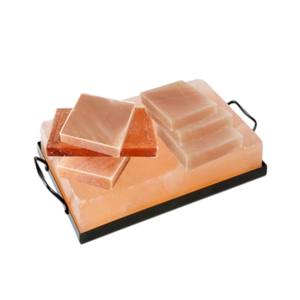 Bloques de sal del Himalaya ecológicos de Sian Enterprises, losas de cocina redondas, soporte de hierro tallado estilo Feng Shui, variedad de lámparas de sal - Product Image 2