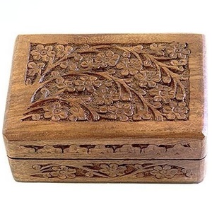 Eco-Friendly <b>Wooden</b> Heart <b>Box</b> for Gift & Jewelry <b>Storage</b> with 3D Hand Carving-Soft Interior for Delicate Items Tabletop Display - Product Image 5