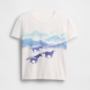 Camiseta para Niñas, Top de Algodón a la Moda, Ligera, Informal, Cómoda, Moderna, Estampada, Atuendo Juvenil - Product Image 3