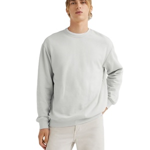 Sweat-shirt en molleton gris pour homme personnalisé 300 GSM, col rond chaud, arrivée hivernale, vente en gros, manches régulières, sweat-shirt surdimensionné - Product Image 1
