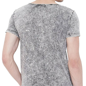 เสื้อยืดผู้ชายวินเทจผ้าคอตตอน 100% คุณภาพสูง ซักกรด หนานุ่ม ทรงโอเวอร์ไซส์ สไตล์ดิสเทรส - Product Image 4