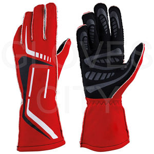 Guantes deportivos profesionales de PU de diseño personalizado 2025 para adultos, guantes deportivos de carreras de karts de alta calidad para deportes al aire libre en negro - Product Image 3
