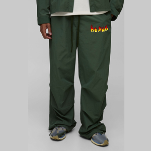 Pantalon baggy pour homme en coton 100% de haute qualité, personnalisé, lourd, respirant, imprimé DTF personnalisé, streetwear, taille élastique lavée personnalisée - Product Image 1