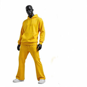 Sudaderas con capucha de invierno con logotipo personalizado para hombre, ropa de calle gruesa, cómoda, elegante, de algodón, Unisex, conjuntos de chándales y sudaderas - Product Image 4