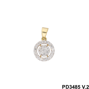 Exquisite Halo Pendant 0.25 CTW Natural Diamond & Rhodium Plated 14KT/18KT <b>Gold</b> Classic Design for Women Wholesale & <b>Cheap</b> - Product Image 2
