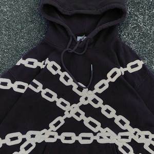 Hoodie d'hiver personnalisé au design tendance, effet délavé, broderie vieillie, en molleton, épaules tombantes, 100% coton, écologique, coupe ample - Product Image 5