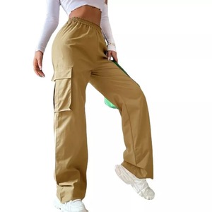OEM Pantalon évasé à jambes larges pour femmes à forte demande Nouveau pantalon décontracté de combat cargo extensible et respirant - Product Image 1