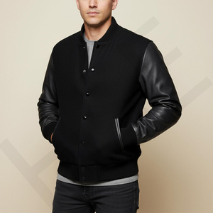 Chaqueta Universitaria para Hombre, Chaqueta de Mezcla de Lana - Product Image 2