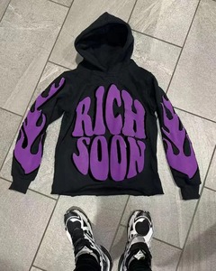 Otoño Invierno moda traje estilo Hip Hop Casual pulóver sudadera 3D bordado letras con capucha para Puff estampado para Mujeres Hombres - Product Image 2