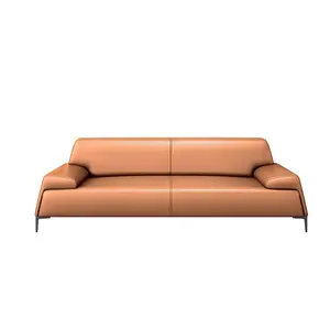 Commercio all'ingrosso di lusso in pelle squisita mobili moderni sezionali da ufficio divano set