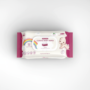 Lingettes pour bébé Premium Cuddle, 80 lingettes, pH équilibré, aloe vera, sans parfum, sans danger pour les nouveau-nés - Product Image 1
