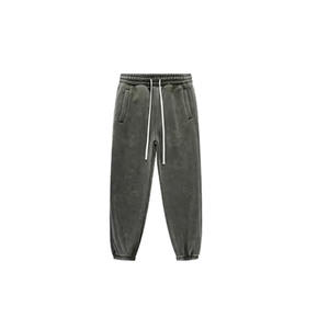 Ropa de hombre demandada superior Pantalones de chándal apilados lavados con ácido vintage Pantalones de hombre pesados personalizados Pantalones lavados - Product Image 5
