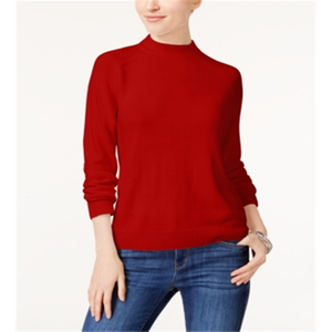Maglione da Donna Karen Scott Slim Fit con Collo Alto, Traspirante, Stile Coreano, Rosso, Taglia Petite S/M per la Stagione Autunno/Inverno - Product Image 1