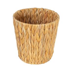 Handwoven <b>Round</b> Water Hyacinth Waste <b>Basket</b> with Plastic Liner Handmade Storage <b>Basket</b> Wholesale eco-friendly Made in Vietnam - Product Image 3