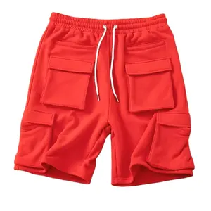 wholesale high quality men's cargo shorts gym fitness jogging running outdoor workout lightweight cotton short for men CP-MS-24