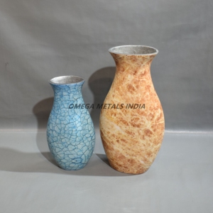 Vase en métal rose artistique en gros d'usine avec col évasé unique et motif texturé pour des espaces décoratifs élégants - Product Image 5