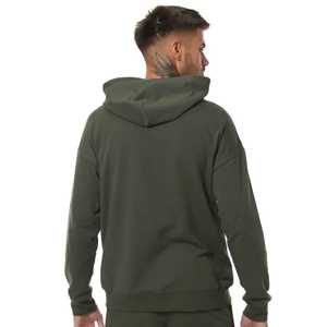 Sweat à capuche oversize pour homme, hiver, coupe ample, polaire 350GSM, coton-polyester, logo personnalisé, streetwear tendance - Product Image 2