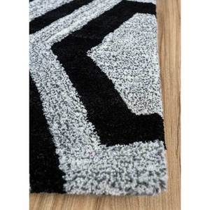 Tapis en laine et viscose tufté à la main TNQ-378, motif géométrique gris et noir, grand rectangle 10 mm pour chambre à coucher et couloir d'adolescent - Product Image 4