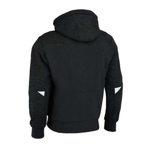 Sweat-shirts à capuche pour hommes en coton molletonné noir avec fermeture éclair, logo brodé personnalisé, service OEM, fabricant Artswear - Product Image 2