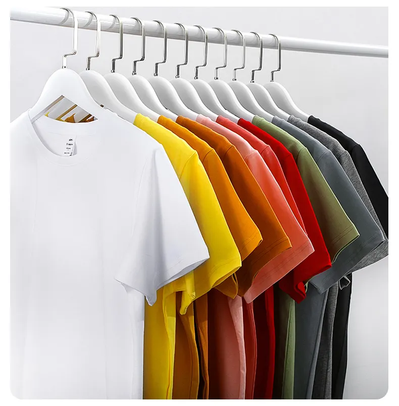 Camiseta deportiva 100% de algodón para hombre, camisa deportiva con estampado personalizado, larga y holgada, de alta calidad, 100% algodón