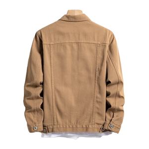 แจ็กเก็ตผ้ายีนส์แบบลำลองงานตามสั่งมีฮู้ดสำหรับผู้ชายเนื้อผ้าฝ้าย100% ทรงสูงและใหญ่ - Product Image 2