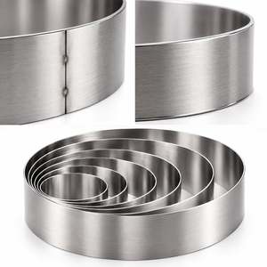 Cercle à gâteau Fida rond uni, hauteur 0,8 mm, 10 cm, en acier inoxydable, lot de 24 - Product Image 2