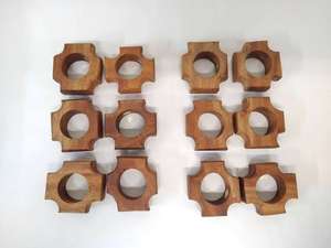 Anillo para Servilletas de Madera Hecho a Mano, Estilo Bohemio Ecológico - Diseño Americano Duradero - para Mesa - Product Image 3