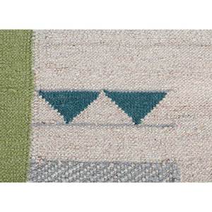 พรมเบดูอินลายเรียบสีงาช้าง ทำจากขนสัตว์และใยวิสโคส ลายเรขาคณิต สำหรับตกแต่งบ้าน-Adwv-13057 - Product Image 3