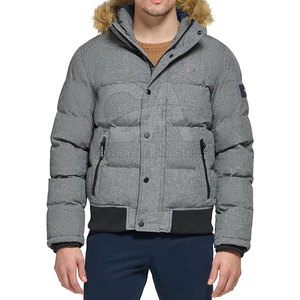 Veste d'hiver en fausse fourrure à capuche pour homme, coupe-vent, imperméable, chaude, veste en fausse fourrure à capuche pour homme pour l'extérieur - Product Image 1
