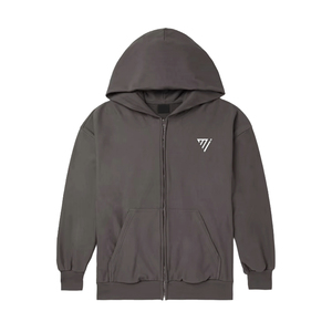 เสื้อฮู้ดแบบรูดซิปใส่ได้ทั้งชายและหญิงเสื้อสเวตเชิ้ตขนแกะลำลองมีกระเป๋าจิงโจ้มีโลโก้ตามสั่ง - Product Image 1