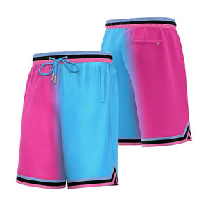 Vente en gros Oem 100% polyester sublimé respirant séchage rapide short de sport logo personnalisable double maille basket-ball expédition DDP - Product Image 5