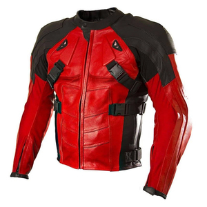 Men's % <b>Real</b> <b>Leather</b> Windproof Winter Motorbike <b>Jacket</b> Waterproof & Breathable US Sizes OEM Customizable - Product Image 1