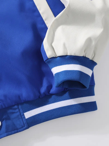 Chaqueta polar con letras de béisbol para jóvenes adultos hecha a medida de la mejor calidad, chaqueta de decoración con bordado de tela de lona para hombres - Product Image 3