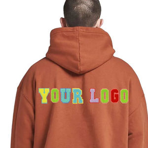 Fabrication de sweat à capuche personnalisé surdimensionné à la mode en polaire lourde brodée au soleil délavé et contrasté - Product Image 6