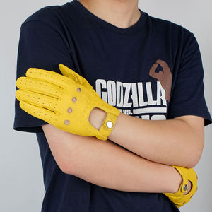 Gants de conduite à doigts entiers pour hommes, vente en gros, nouveauté, design personnalisé, cuir souple respirant, offre spéciale, style tendance hiver - Product Image 4