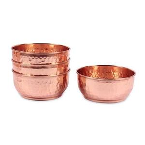 Copper Serving <b>Bowl</b> Indian Handi Set Tureen Stainless Steel Stylish and Functional Dinnerware Gorgeous Accent <b>Bowls</b> - Product Image 5