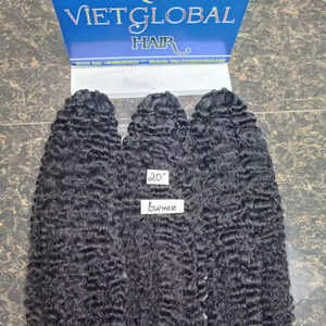 Paquete de cabello rizado Remy birmano Extensiones de cabello humano crudo con grado de calidad - Product Image 1