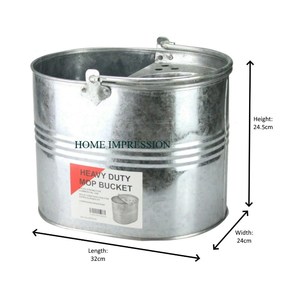 Cubos clásicos, Cubo de fregona galvanizado Vintage, Cubo de cubo galvanizado de Metal, herramientas y accesorios de limpieza para el hogar a la venta - Product Image 1