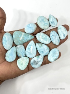 Larimar Azul Natural, Calidad Segunda, Gema Suelta en Cabujón, Formas y Tamaños Variados, Aproximadamente de 20 a 30 mm. - Product Image 2