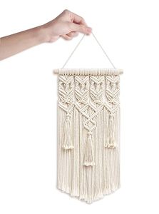 Macramé bohemio colgante de pared grande hecho a mano cabecero decoración personalizada hogar Boho Chic - Product Image 2