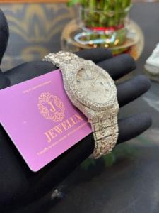 ¡Venta caliente de lujo de los hombres de acero inoxidable reloj mecánico estilo Hip Hop con VVS Diamond de moda a un precio increíble! - Product Image 2